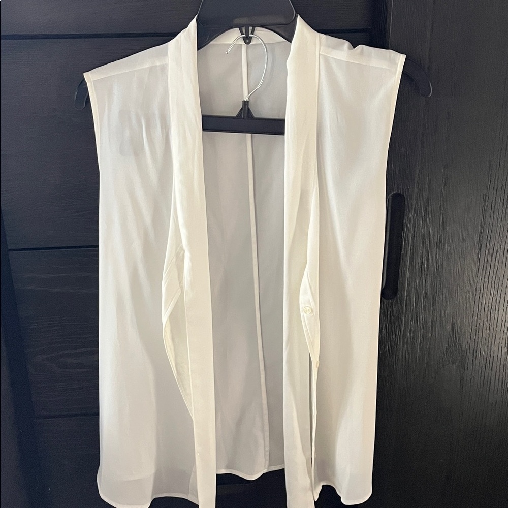 Calvin Klein sleeveless cream blouse